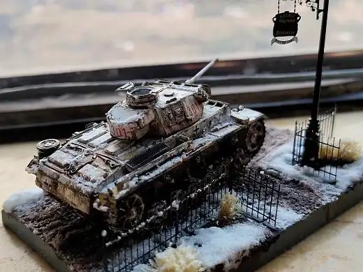 德国二战 3号坦克l型  1/72比例模型场景