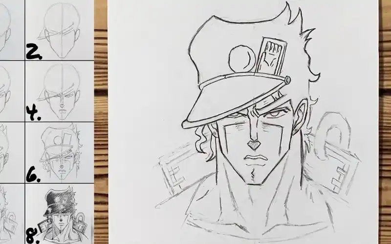 精密a!速写之星教你2分钟画承太郎!