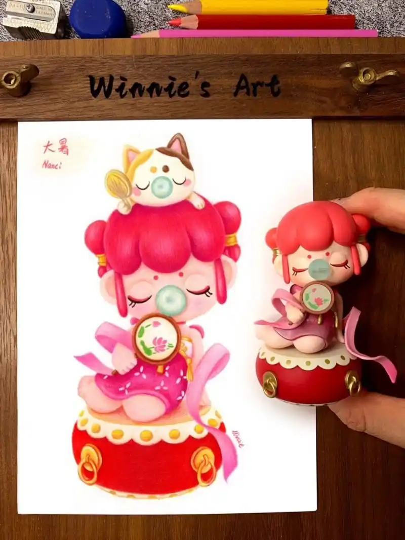 【手绘彩铅盲盒】nanci二十四节气大暑/附线稿 老规矩:完整绘画过程