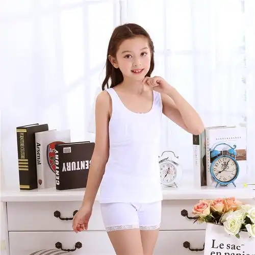 背心女童发育儿童内衣纯棉女孩小学生中大童长款发育内衣