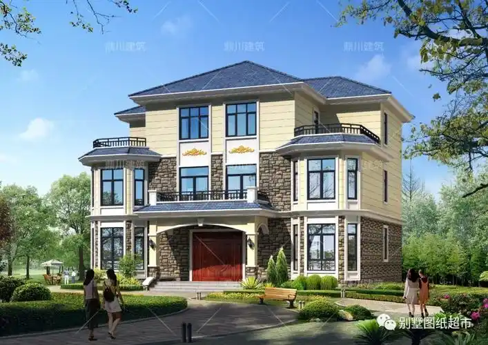 15套兄弟双拼别墅外观对称大气布局实用节约建房成本更气派