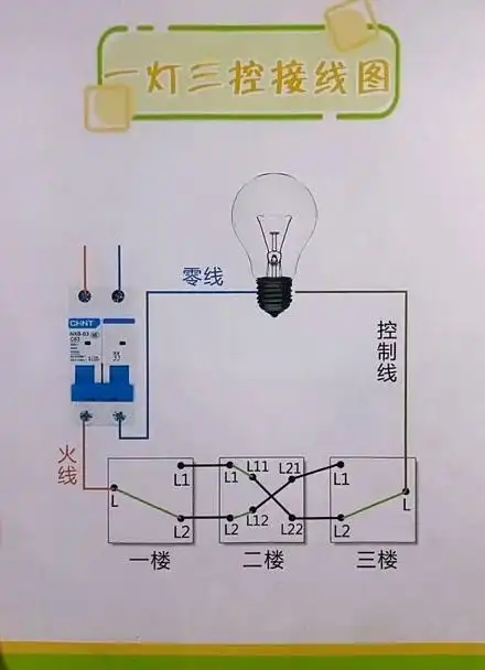 三控灯如何接线?