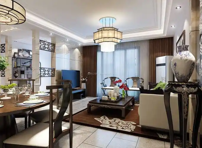 2022新中式风格小客厅装修效果图片