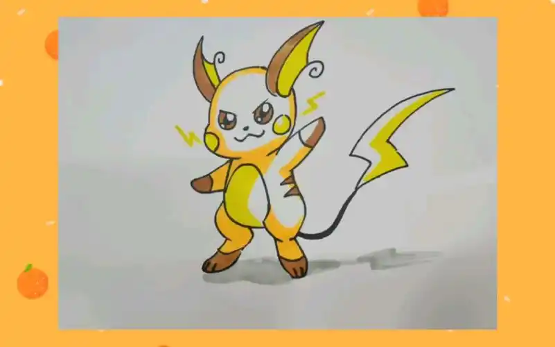 简笔画神奇宝贝雷丘.简洁美,详细解说.