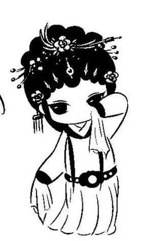 京剧手绘人物卡通简笔画