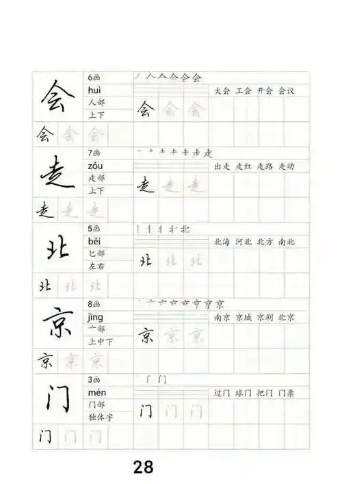 海量常用字的行楷写字帖 | 硬笔书法练字