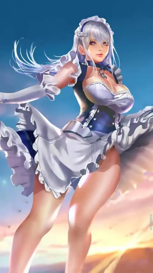 碧蓝航线女仆长贝尔法斯特性感舰娘手机壁纸图片集(5)