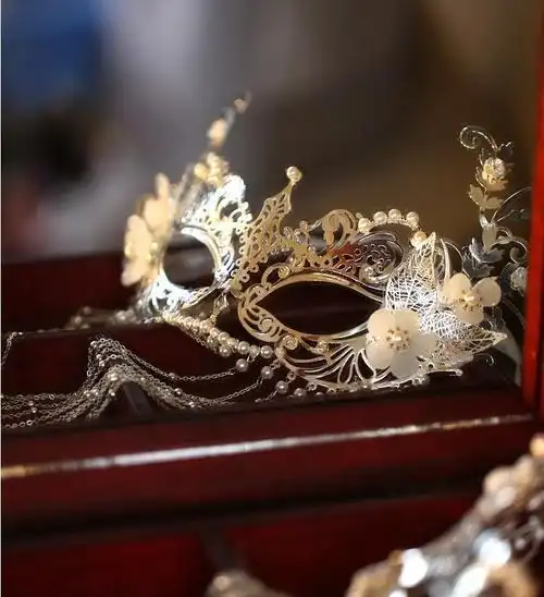 面具半脸流苏面帘汉服遮脸古装遮面帘表演装扮道具配饰汉服010号头饰