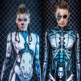 男女机器人扮演服科幻未来战士cosplay服酒吧ds服万圣节儿童走秀