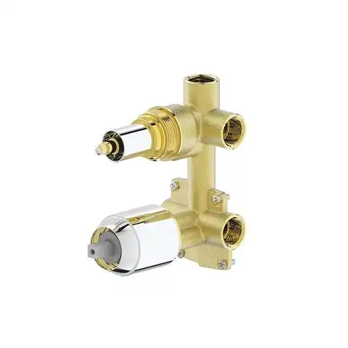 弓系列 埋墙式浴缸淋浴龙头(两功能)基本参数* 铜合金本体* 铜锌把手*