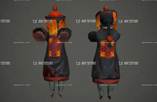 写实简模僵尸 小僵尸 僵尸小孩_marian作品_人物孩子-男_cg模型网