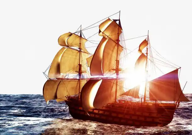 海面上的船png素材透明免抠图片其他元素