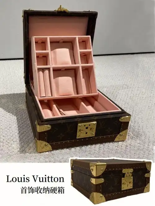 lv樱花粉硬箱超高颜值的首饰收纳盒78