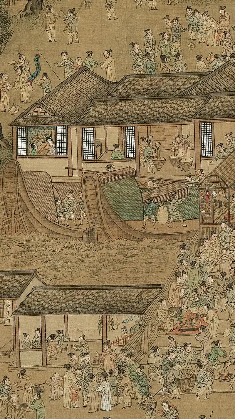 高清清明上河图局部图#古风 #图片 - 抖音