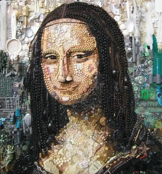 环保|让各种废弃材料变身经典名画,这位宝妈是如何做到的?