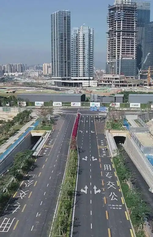 重要组成部分,该干线公交走廊东起文锦渡口岸,北至西乡大道北侧碧海湾