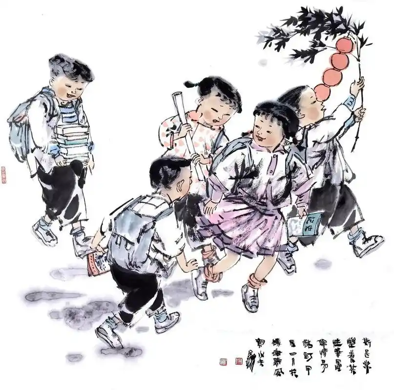 童趣,回忆孩提时代王家训国画