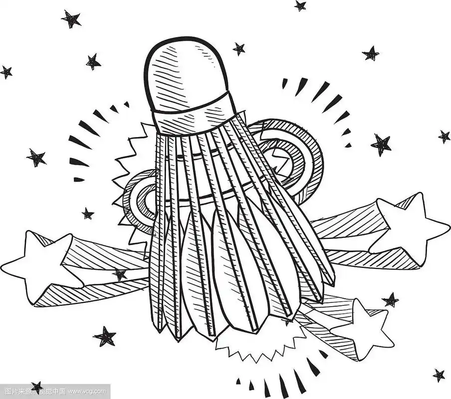涂鸦流行羽毛球