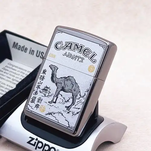 骆驼正品zippo打火机19年双面水墨山水画限量50只zippo