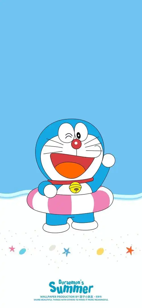 哆啦a梦夏日系列壁纸 完美适配iphone x以后的苹果手机,同时也兼容大