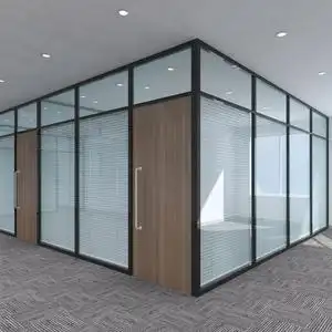 高隔间钢化玻璃办公室隔断墙图片
