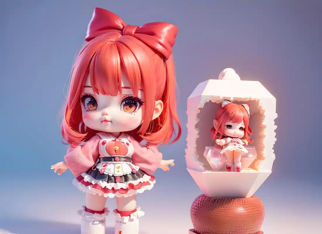 ai创作,超可爱的女孩手办盲盒97!