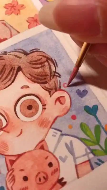 画满一整张纸的时候最开心画画手绘