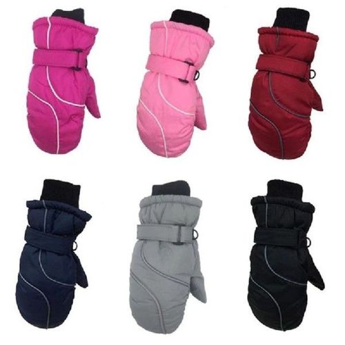 1 pair children ski mittens for girls boys warm winter