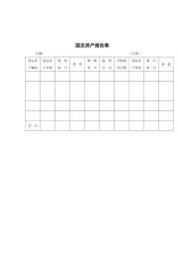 固定资产明细表011页