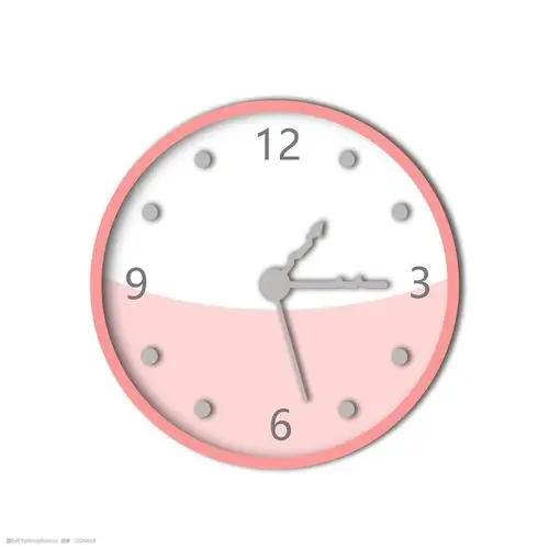 创意粉色钟表插画