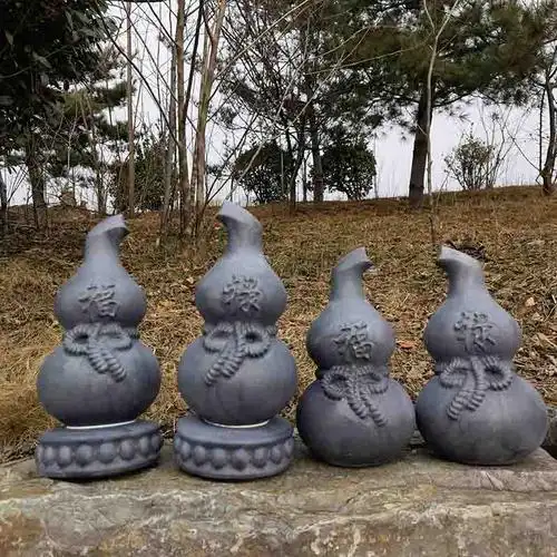 葫芦石头摆件青石镇宅家家居纳福玄关精品品大石雕