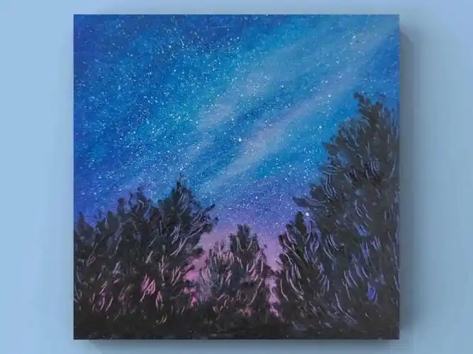 油画棒|《星空》