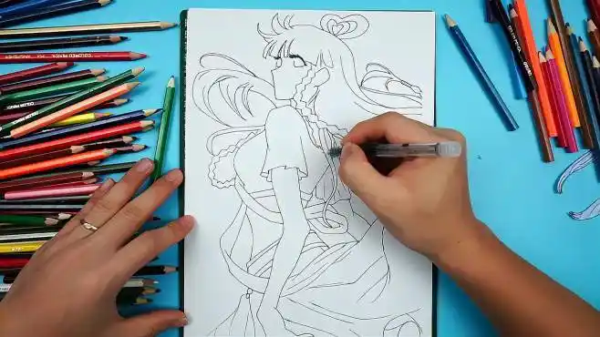 临摹叶罗丽精灵梦手绘,王默简笔画-母婴亲子视频-搜狐视频