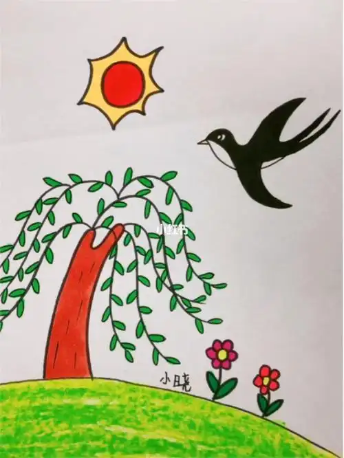 简单画春天简笔画春天去哪玩简笔画教程文化绘画