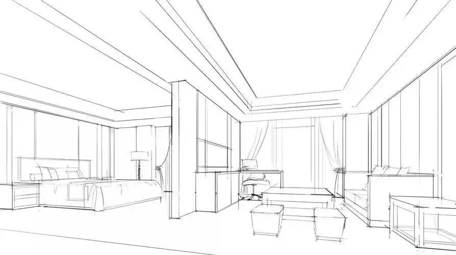 手绘酒店客房设计思路