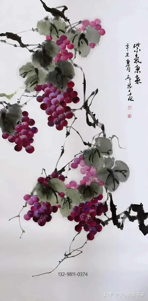 画家郝思思:才貌双全,创作出被人民日报刊登的国画写意葡萄