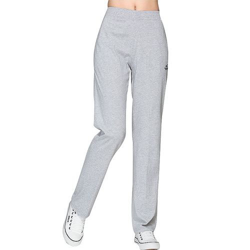 夏季薄款高腰白色运动裤女长裤夏天直筒纯棉宽松全棉休闲中年女式