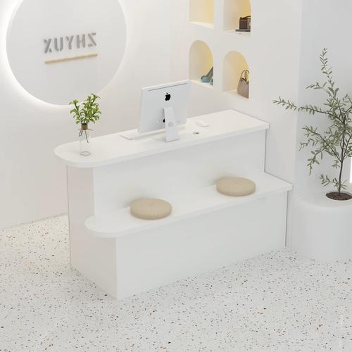 新款服装店收银台女装店铺吧台桌简约现代小型童装美甲店前台