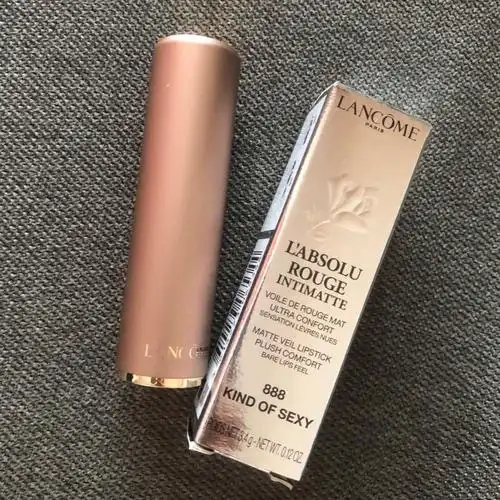 兰蔻 粉金管哑光口红888玫瑰金小野莓浆果丝绒雾面显白持久不脱色