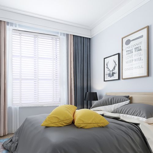 百叶实木百叶窗窗帘客厅卧室书房遮光升降卷帘百叶帘