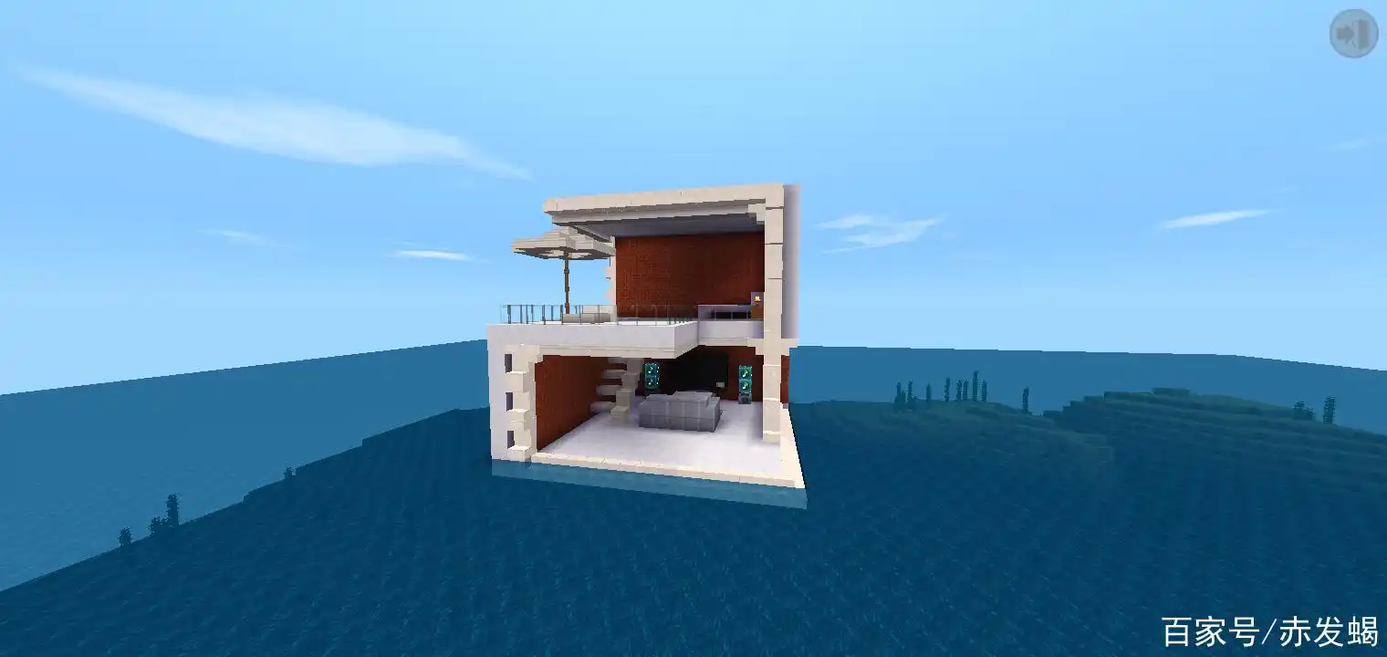 【迷你世界】海上出现一座现代别墅?没想到制作步骤如此简单