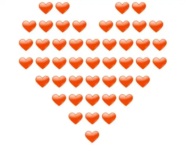 怎样用微信表情拼出爱心