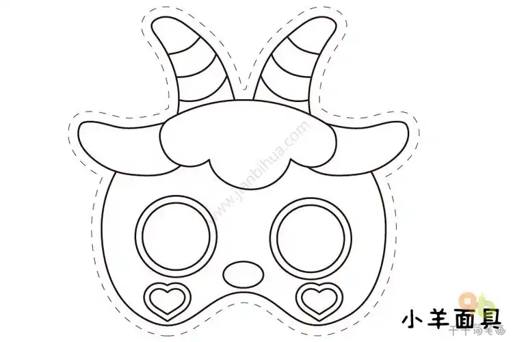 小动物面具图案 小羊面具图片_小动物面具图案大全简笔画