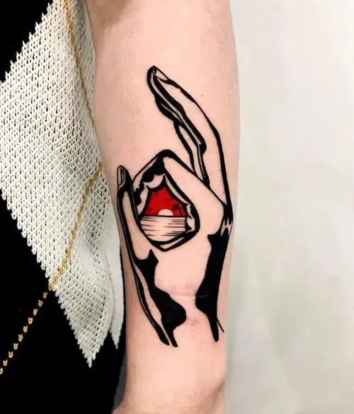 一位韩国纹身师制作的9张个性纹身图片