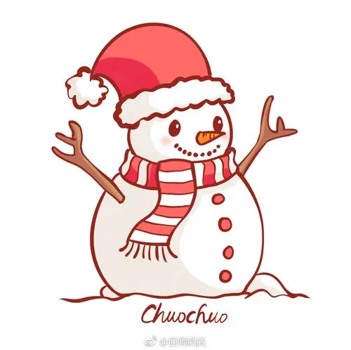 零基础学画画小教程又来啦这次画的是卡通小雪人