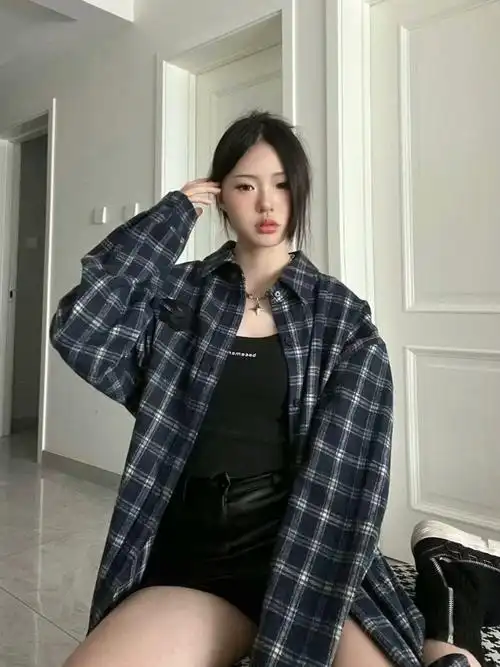 2024字母长袖衬衫日系港风ins宽松衬衣女生夏季潮流百搭休闲外套 - 17