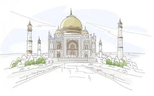印度名胜古迹简笔画