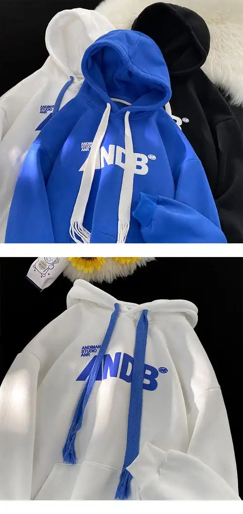 cityboy克莱因蓝重磅卫衣男美式小众设计感超火情侣装春季上衣服蓝色s