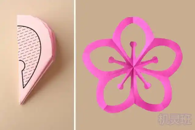 幼儿手工剪纸花朵怎么用简单方法剪纸梅花步骤图解