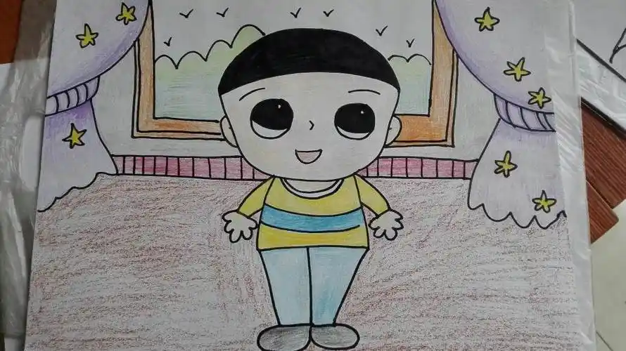 大头儿子简笔画 大头儿子简笔画简单又漂亮